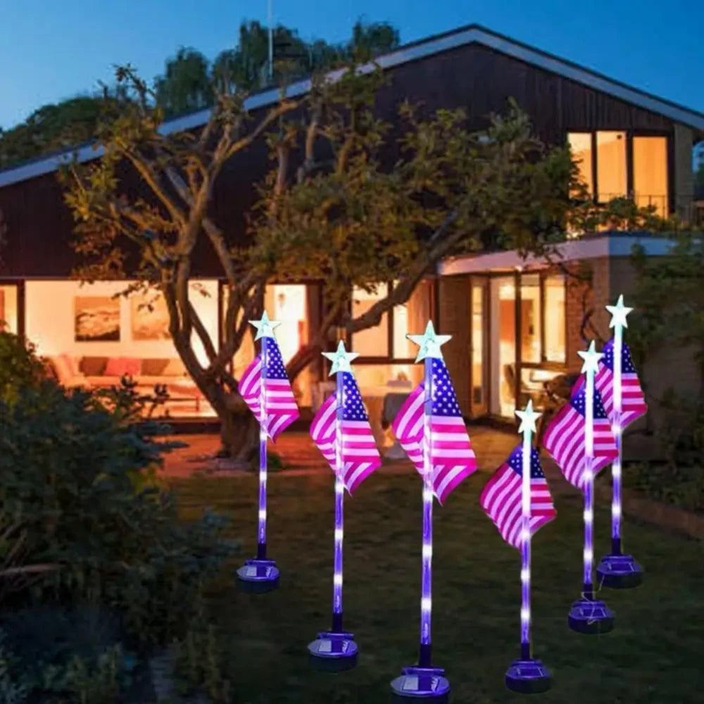Luz Solar Patriótica para Jardín